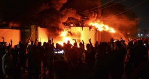 Iraqi Protesters Burn Down Iranian Consulate